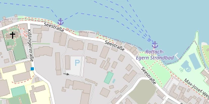 Seehotel auf Satellitenbild