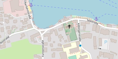 Seehotel auf Satellitenbild