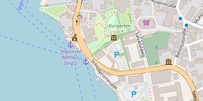 Seehotel auf Satellitenbild