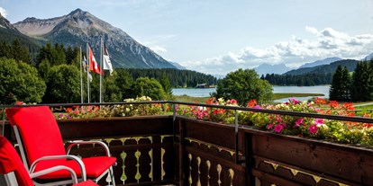 Hotels am See - Schweiz - Balkon mit Blick auf den Heidsee - Hotel Seehof Valbella am Heidsee
